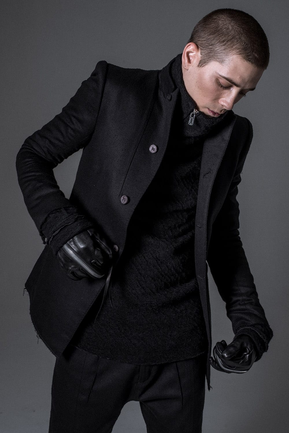 Horse Leather Zip Gloves