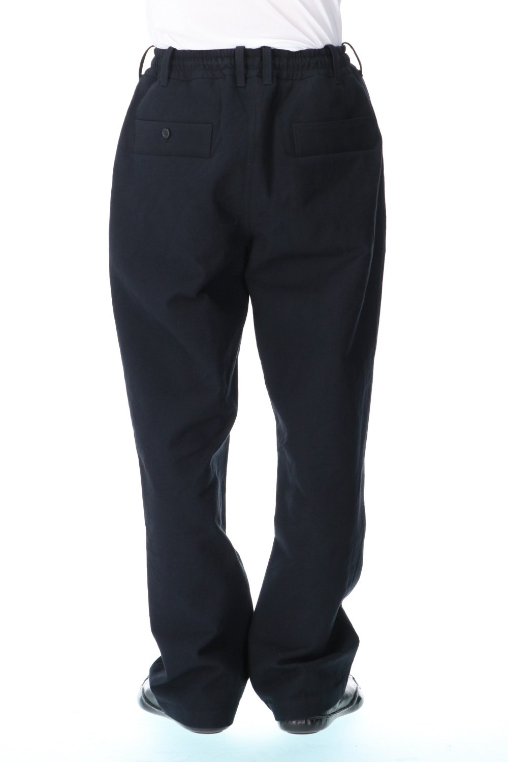 High density Double Cotton  Wide Pants Black