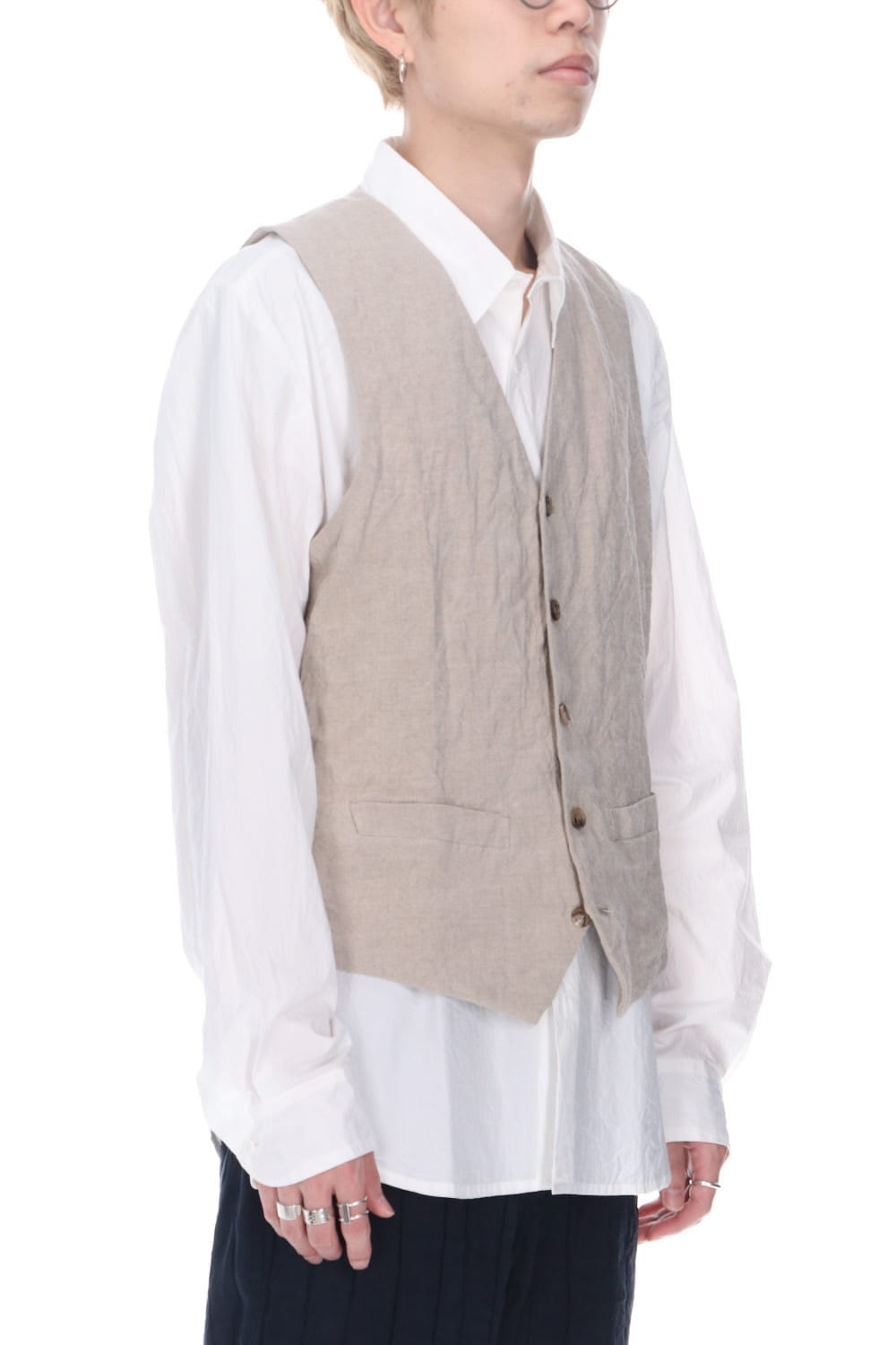 Artist Linen Gilet Natural