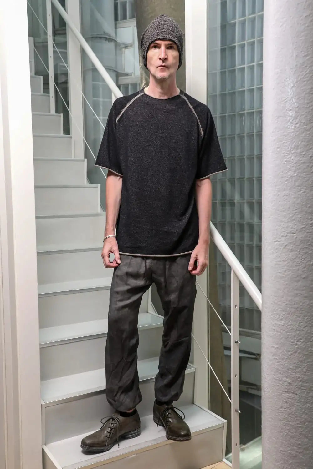 Jogger pants High twist viscose