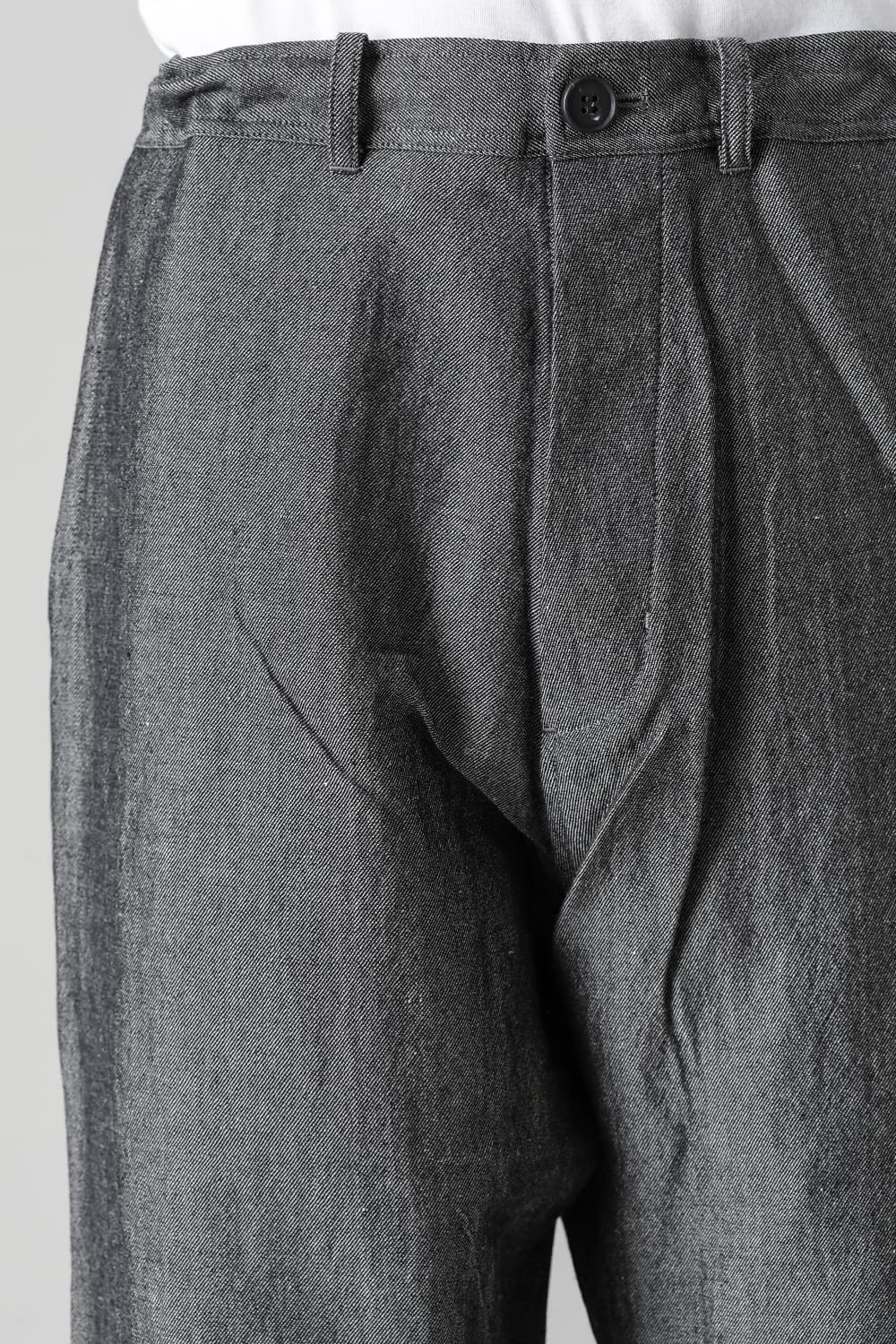 CHINO TROUSERS Wool Flax Twill Grey