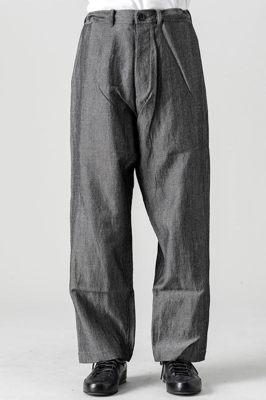 CHINO TROUSERS Wool Flax Twill Grey