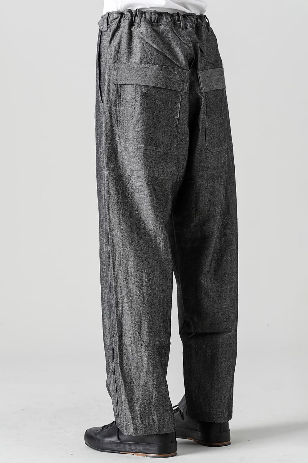 CHINO TROUSERS Wool Flax Twill Grey