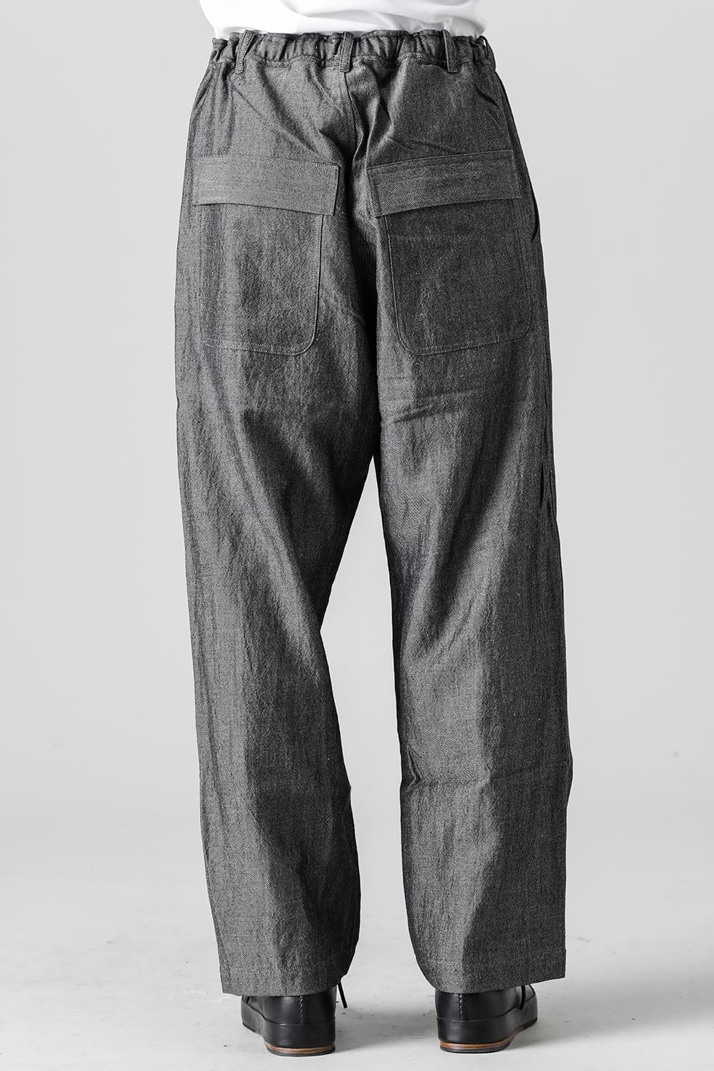 CHINO TROUSERS Wool Flax Twill Grey