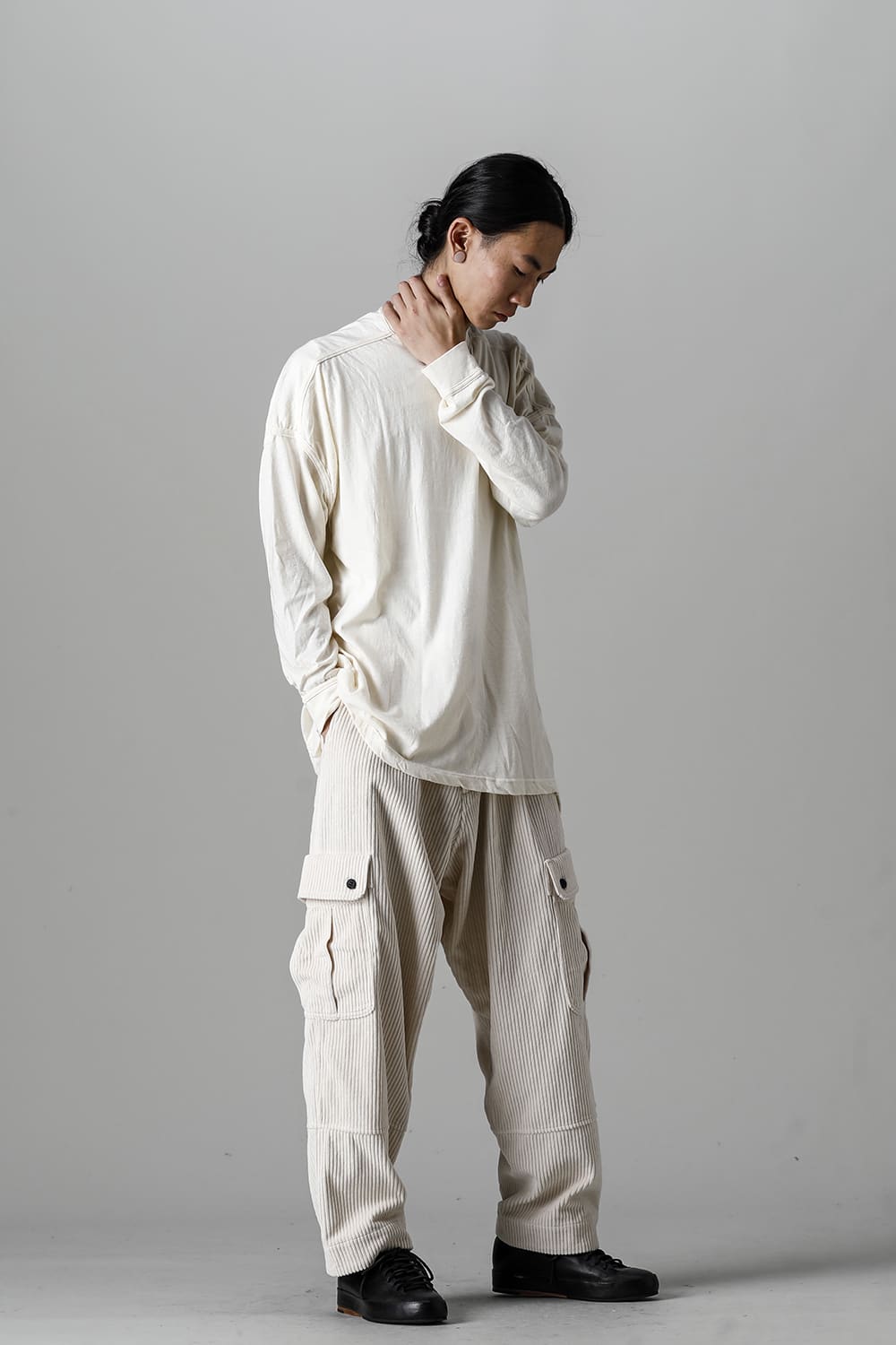 コットンウールジャージーロングスリーブ Tシャツ キナリ