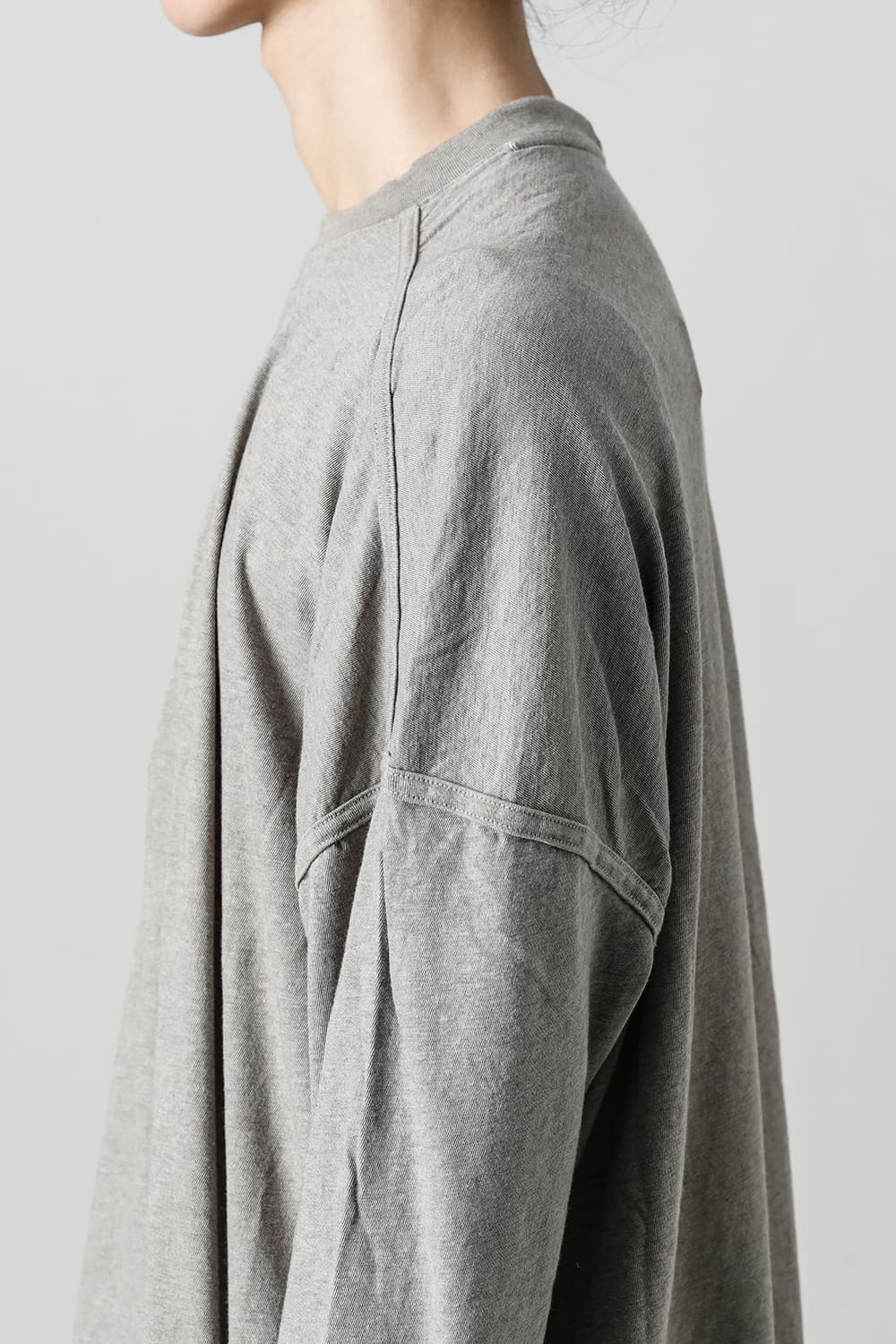 コットンウールジャージーロングスリーブ Tシャツ トープ