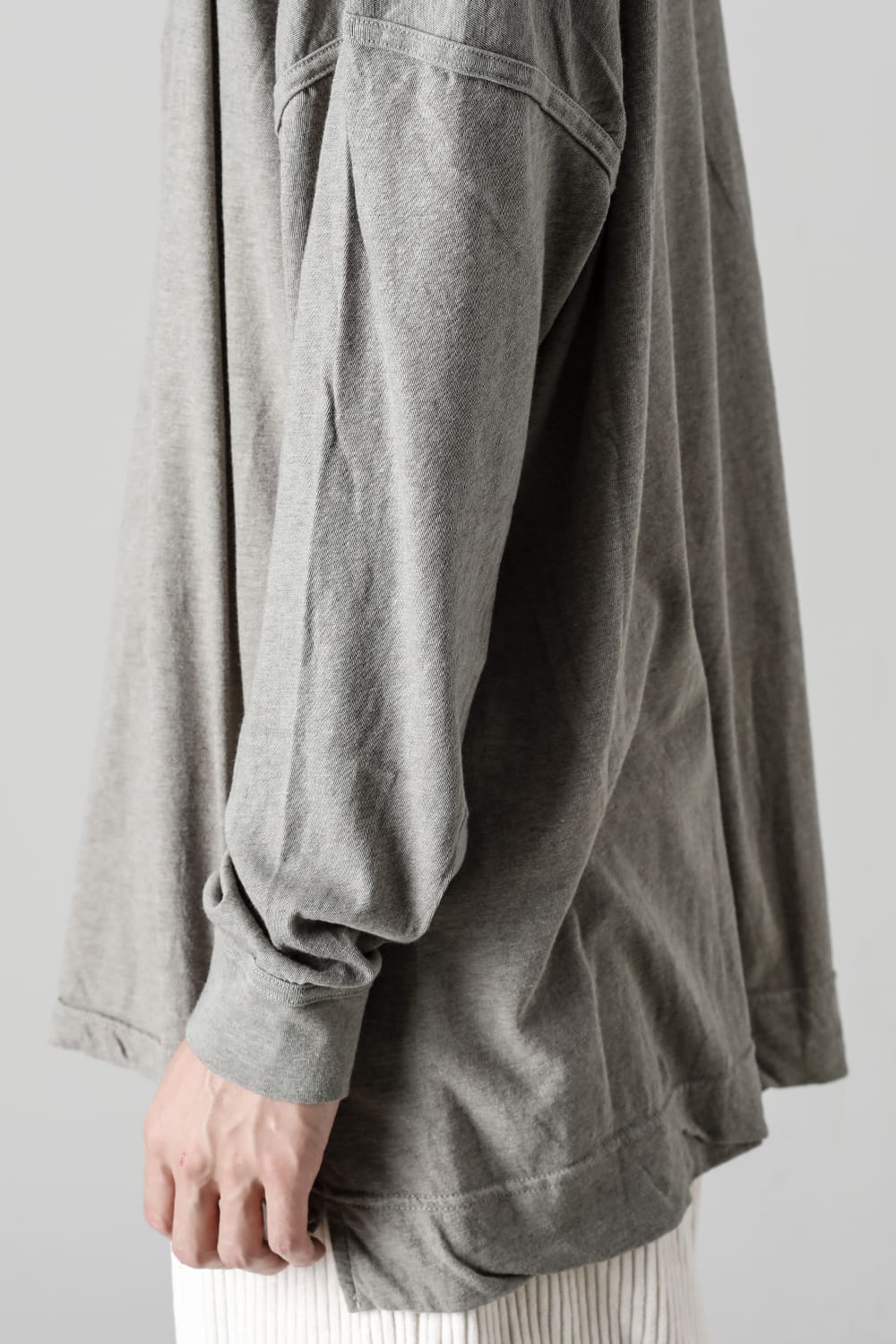 コットンウールジャージーロングスリーブ Tシャツ トープ