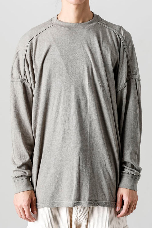 コットンウールジャージーロングスリーブ Tシャツ トープ
