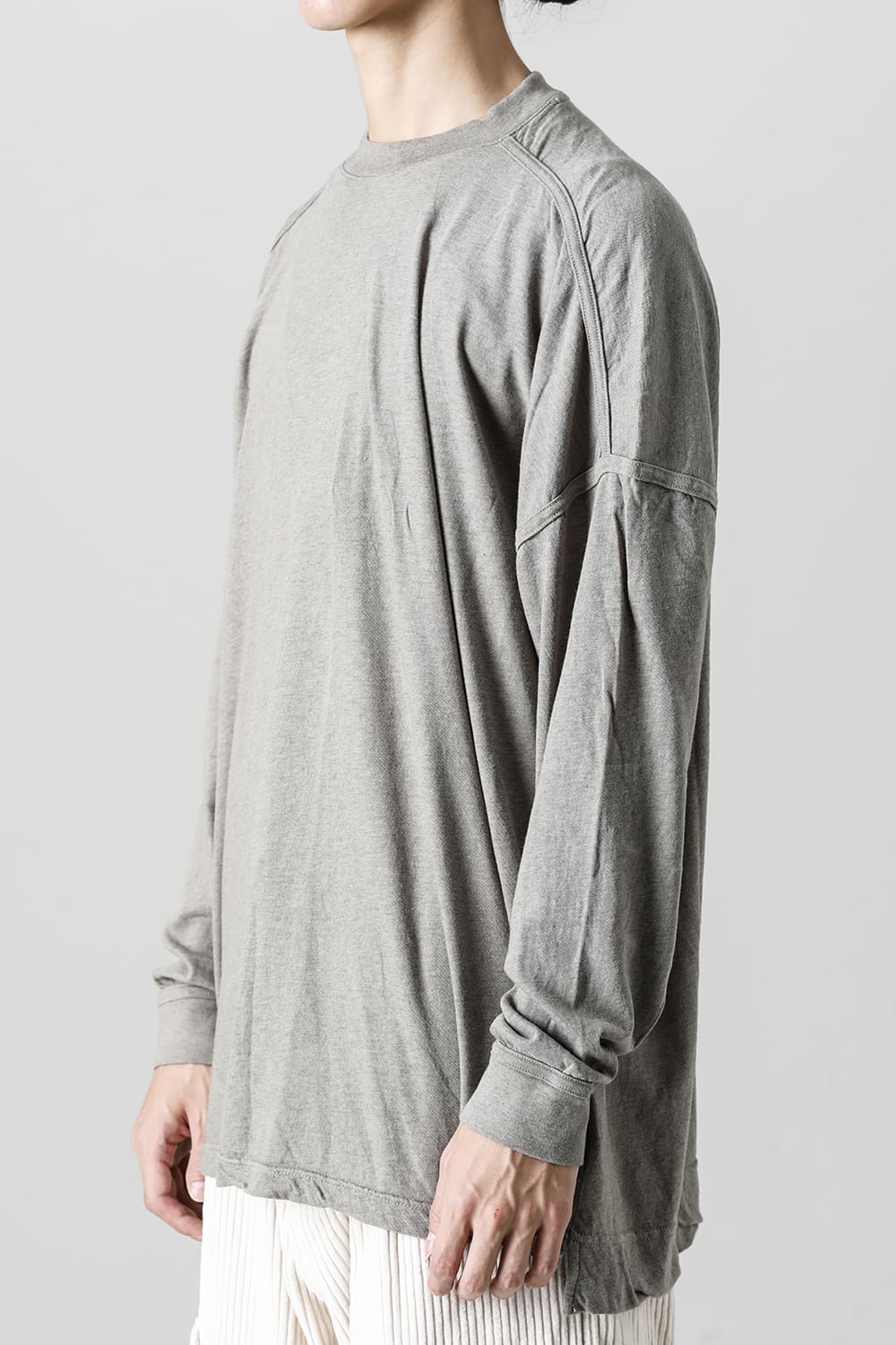 コットンウールジャージーロングスリーブ Tシャツ トープ
