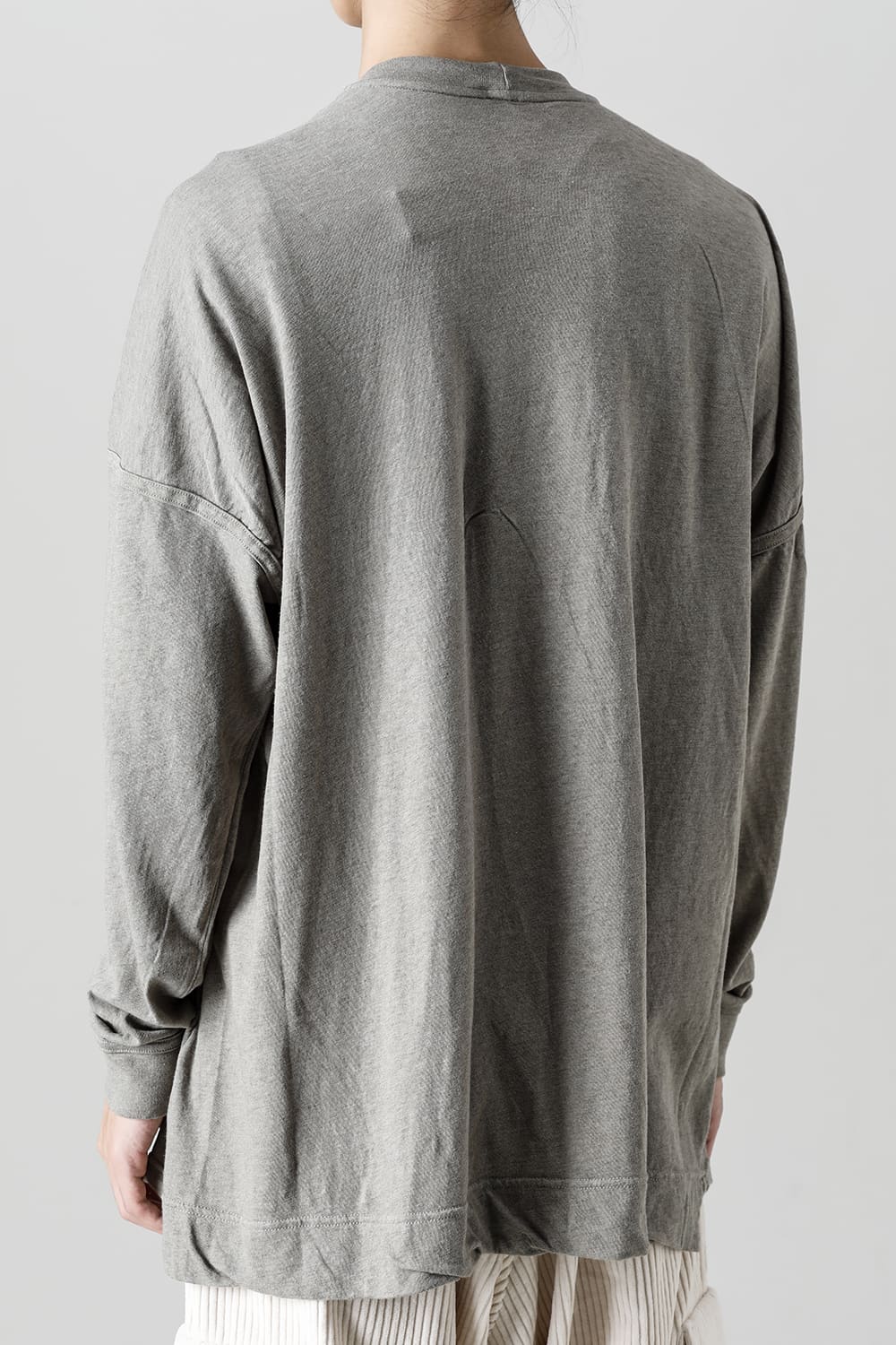 コットンウールジャージーロングスリーブ Tシャツ トープ