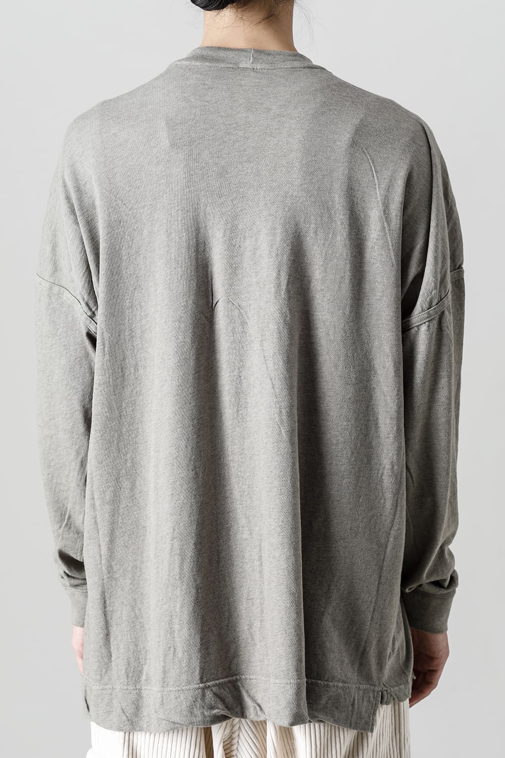 コットンウールジャージーロングスリーブ Tシャツ トープ