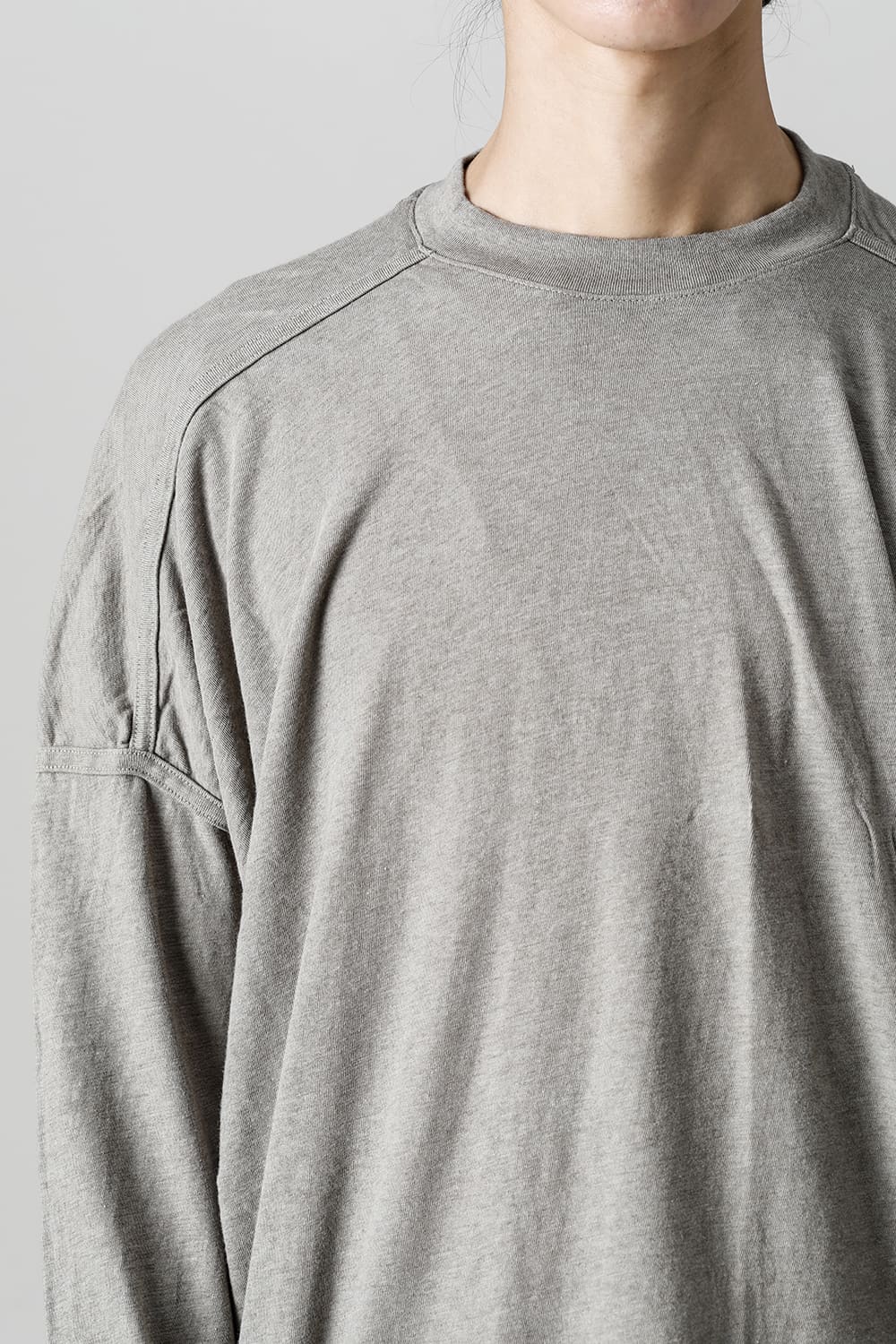コットンウールジャージーロングスリーブ Tシャツ トープ
