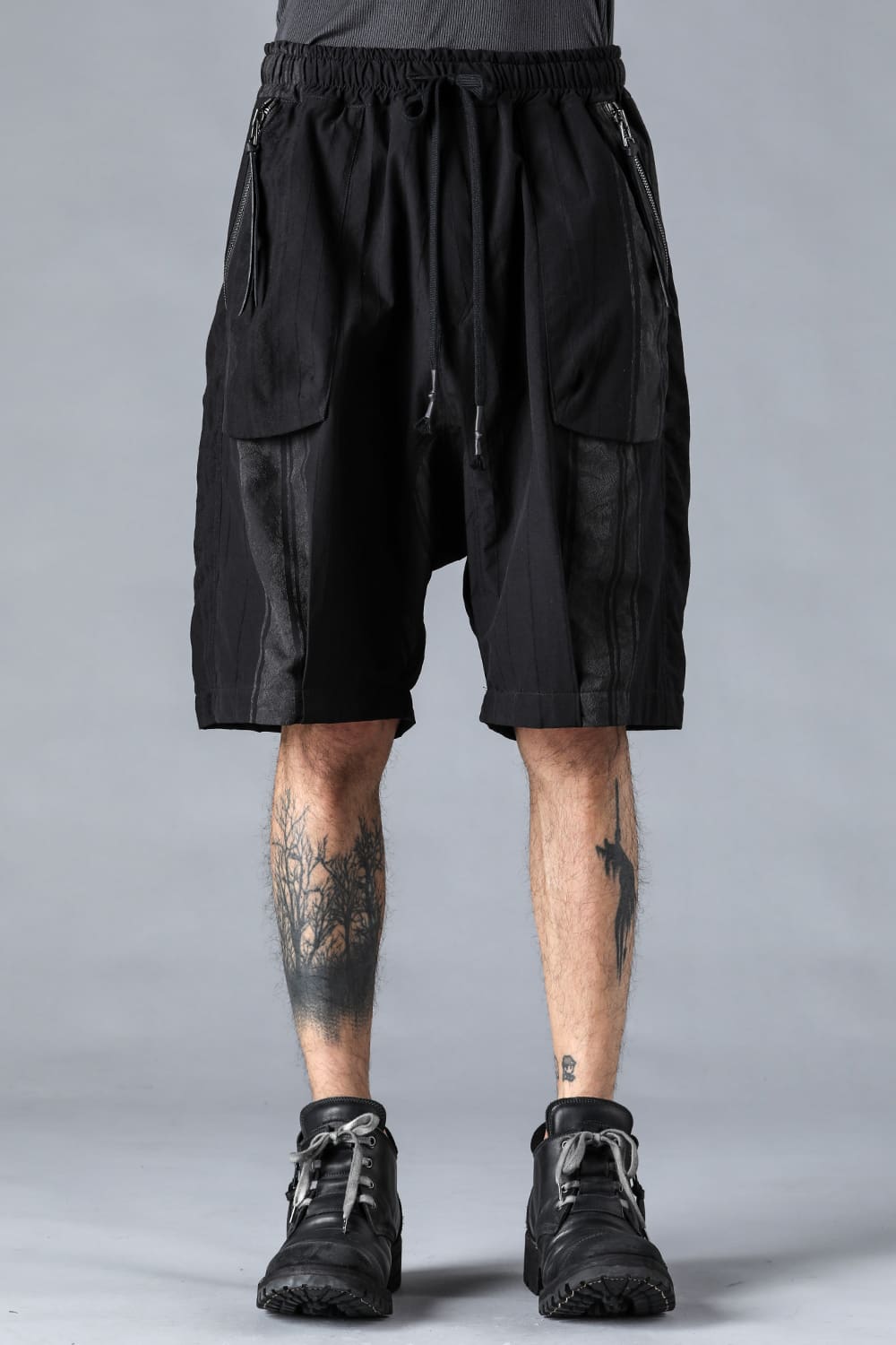 Crack Random Stripe Jacquard Baggy Shorts