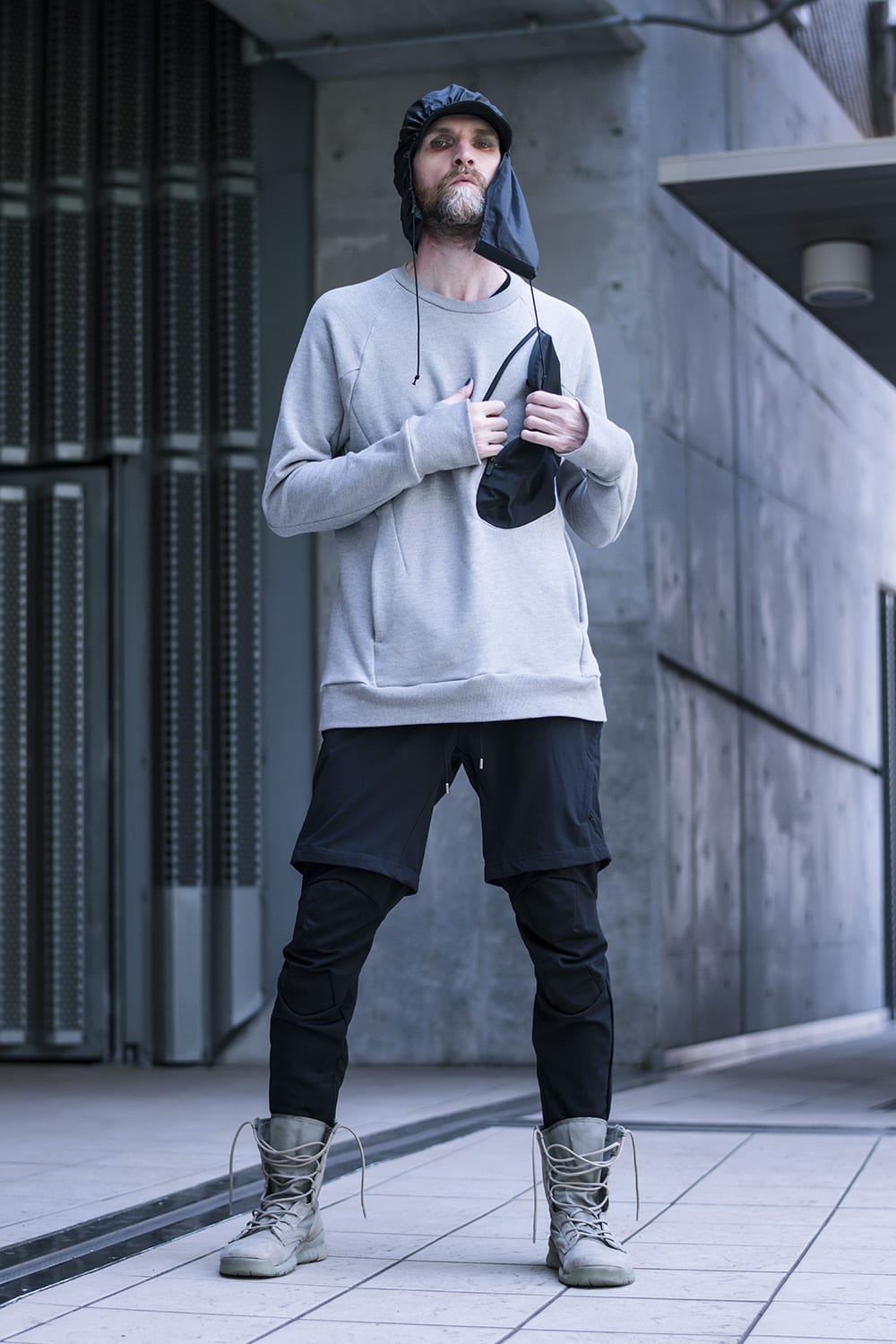 SURVIVAL CREW NECK TOP T.GRAY