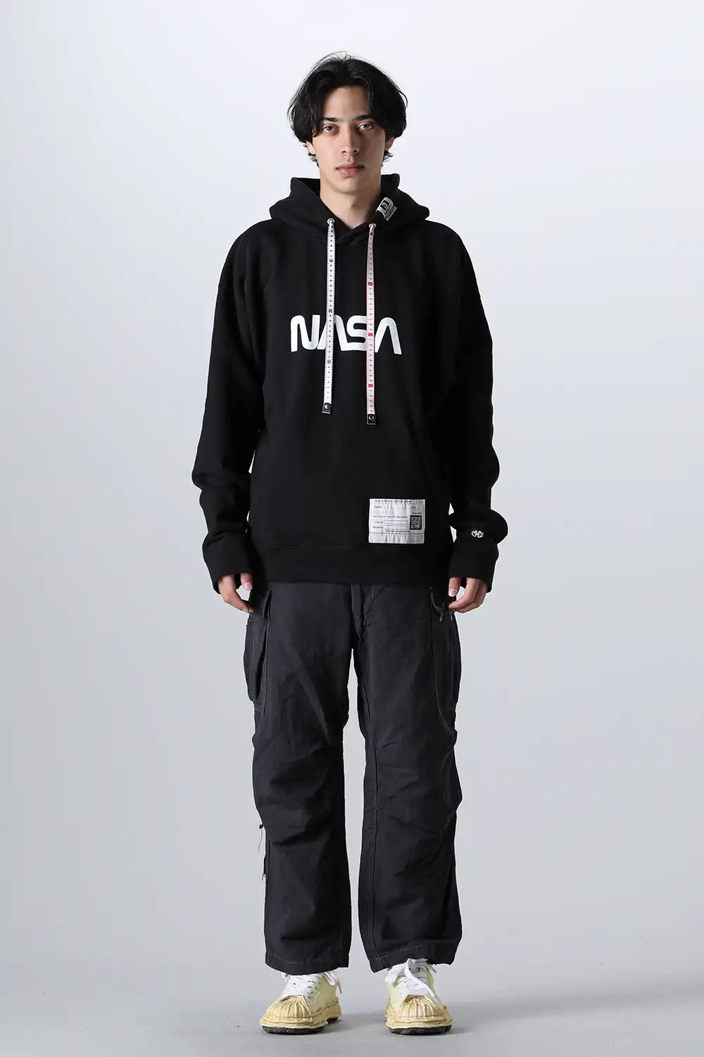 NASA Printed Hoodie Black
