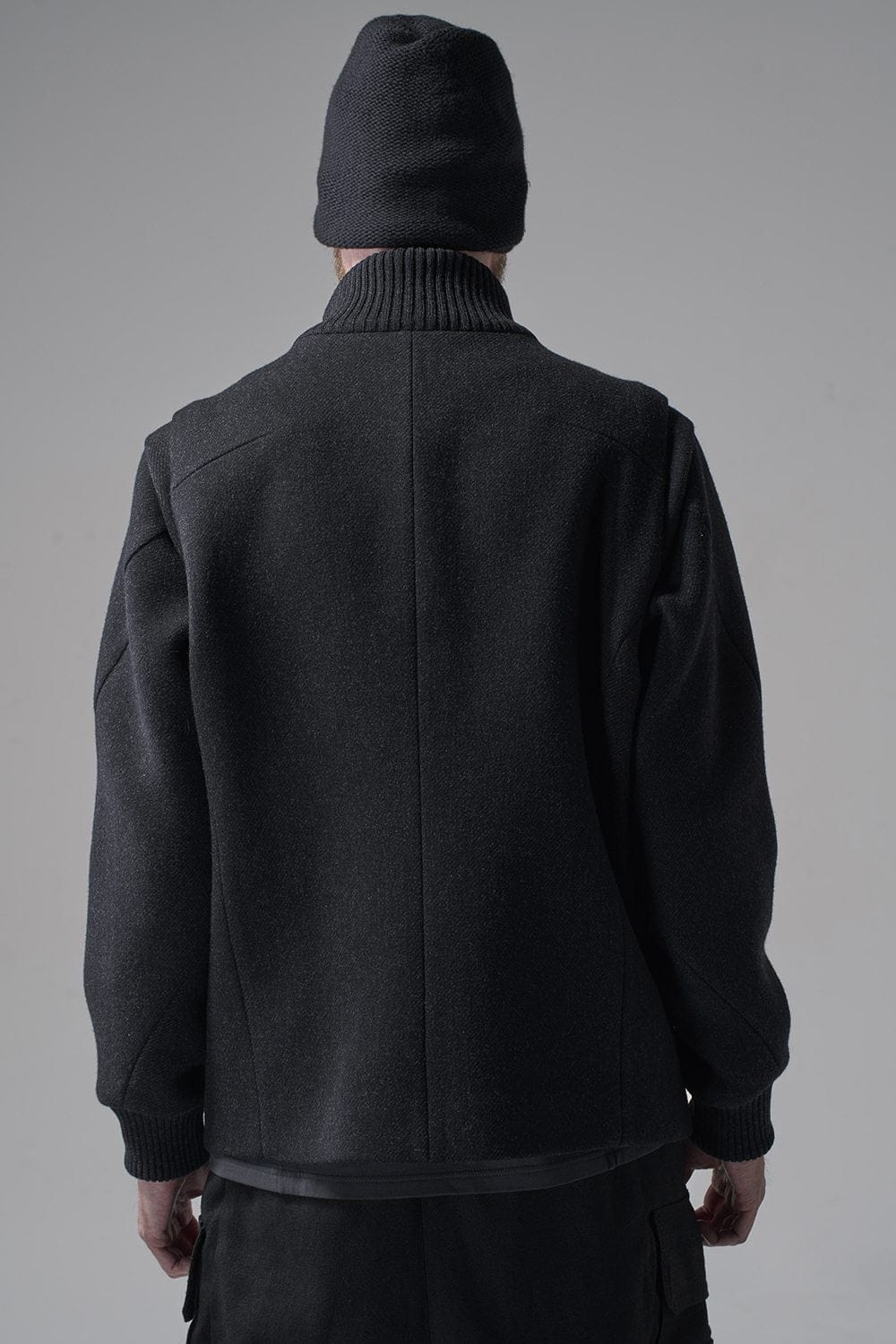 High neck jacket wool super 100’s Double weave