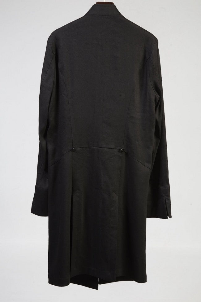 17S Vis/L Stretch Twill Napoleon Long Jacket BLACK