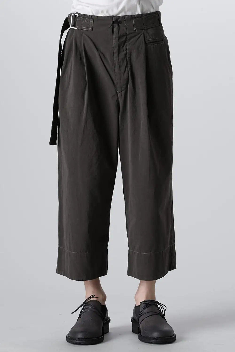 Dry Cotton Wide-Cropped Pants  Olive Drab