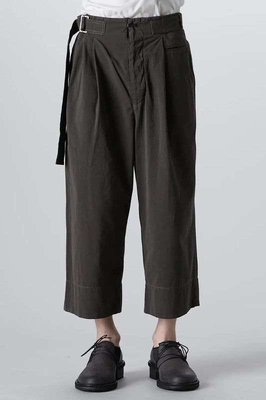 Dry Cotton Wide-Cropped Pants  Olive Drab