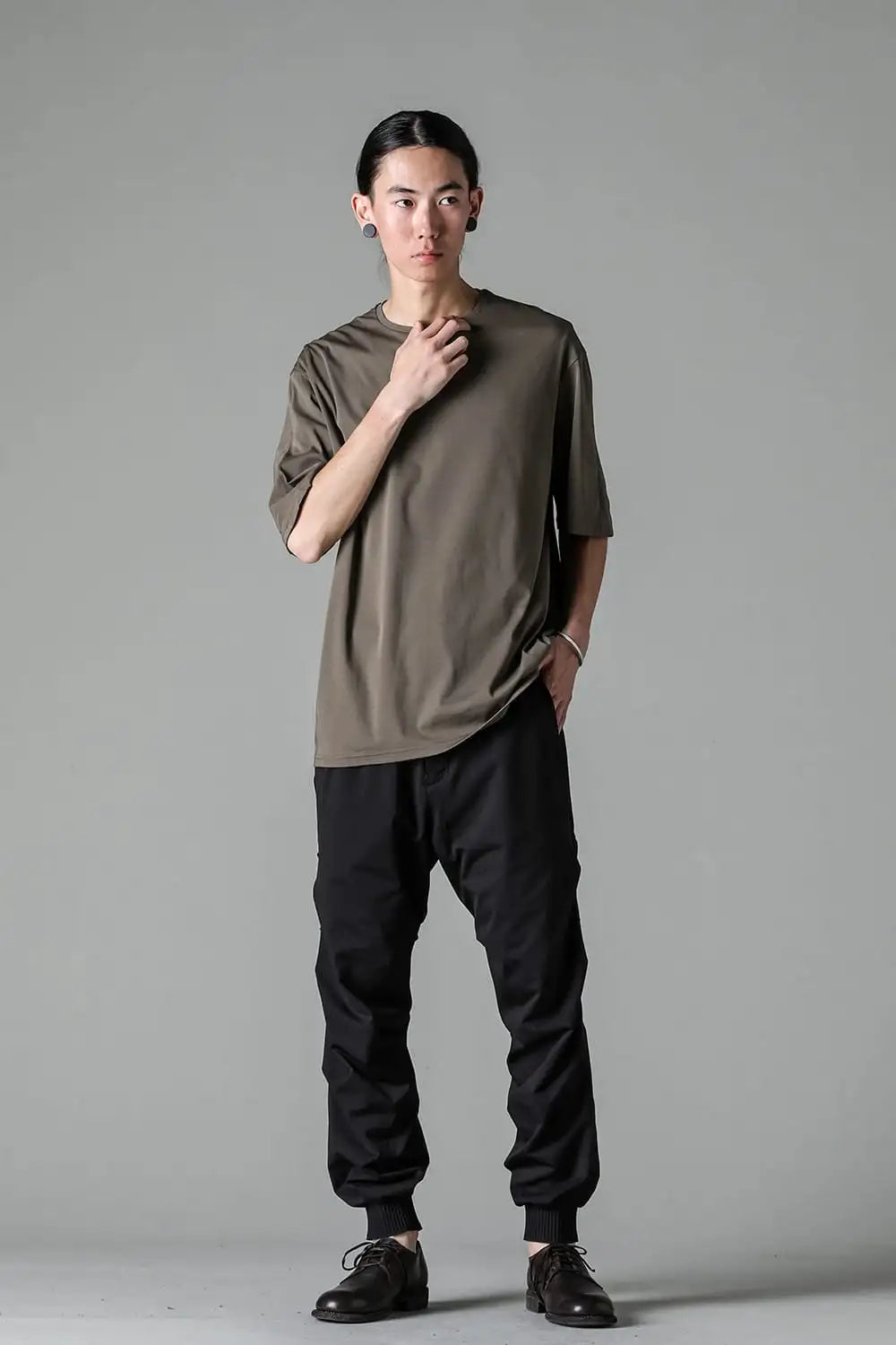 Short sleeve high gauge jersey Olive