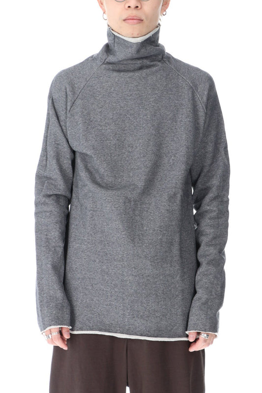 Cotton Sweat Bottle Neck T-Shirts M.Gray