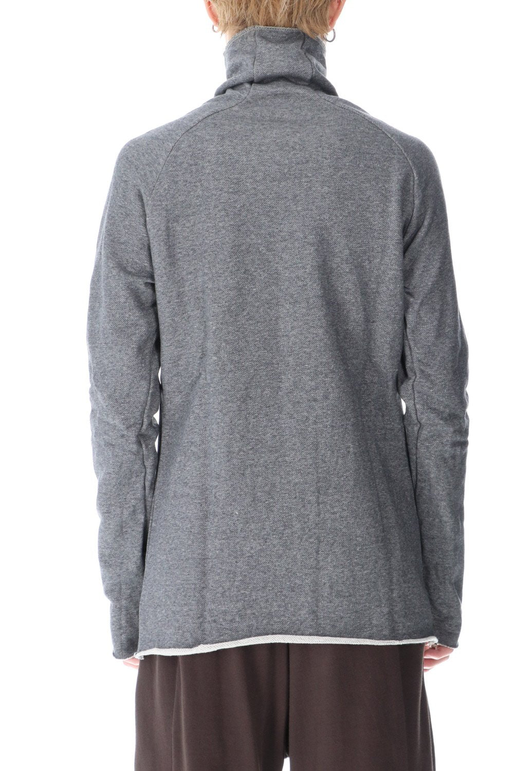 Cotton Sweat Bottle Neck T-Shirts M.Gray