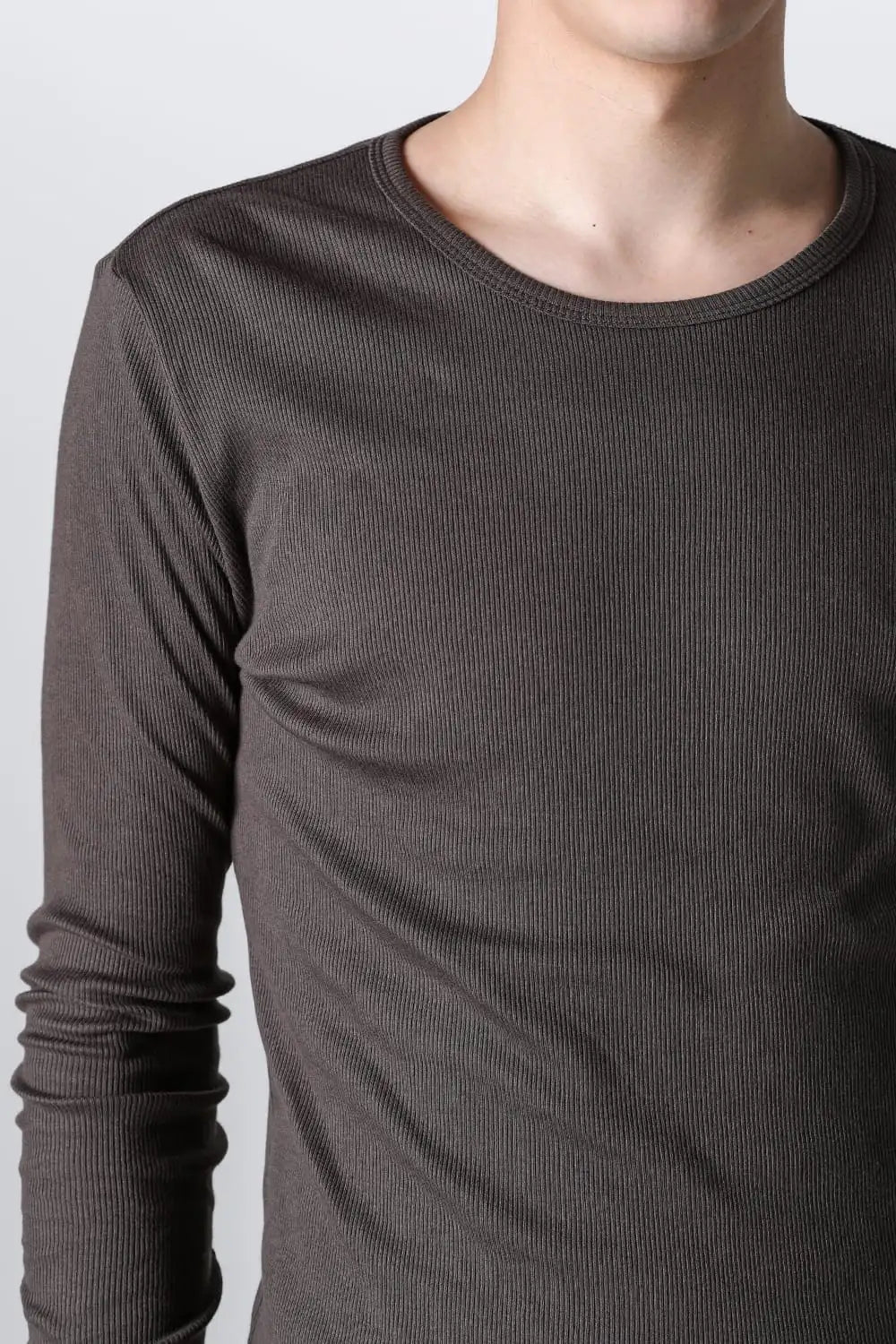 Modal x Cotton Ribbed Terry Robe Sleeve T-Shirt