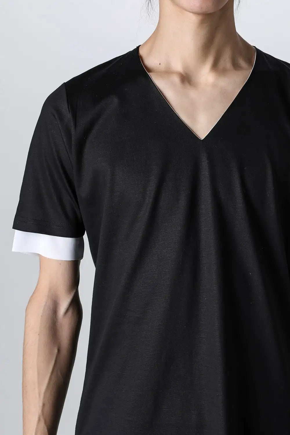 Layerd T-Shirt Black × White