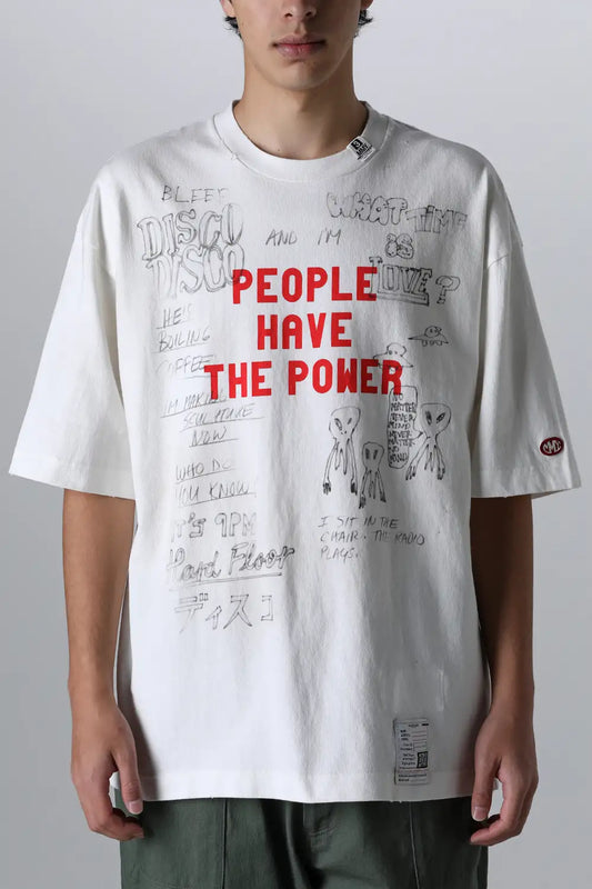 Distressed Tee White