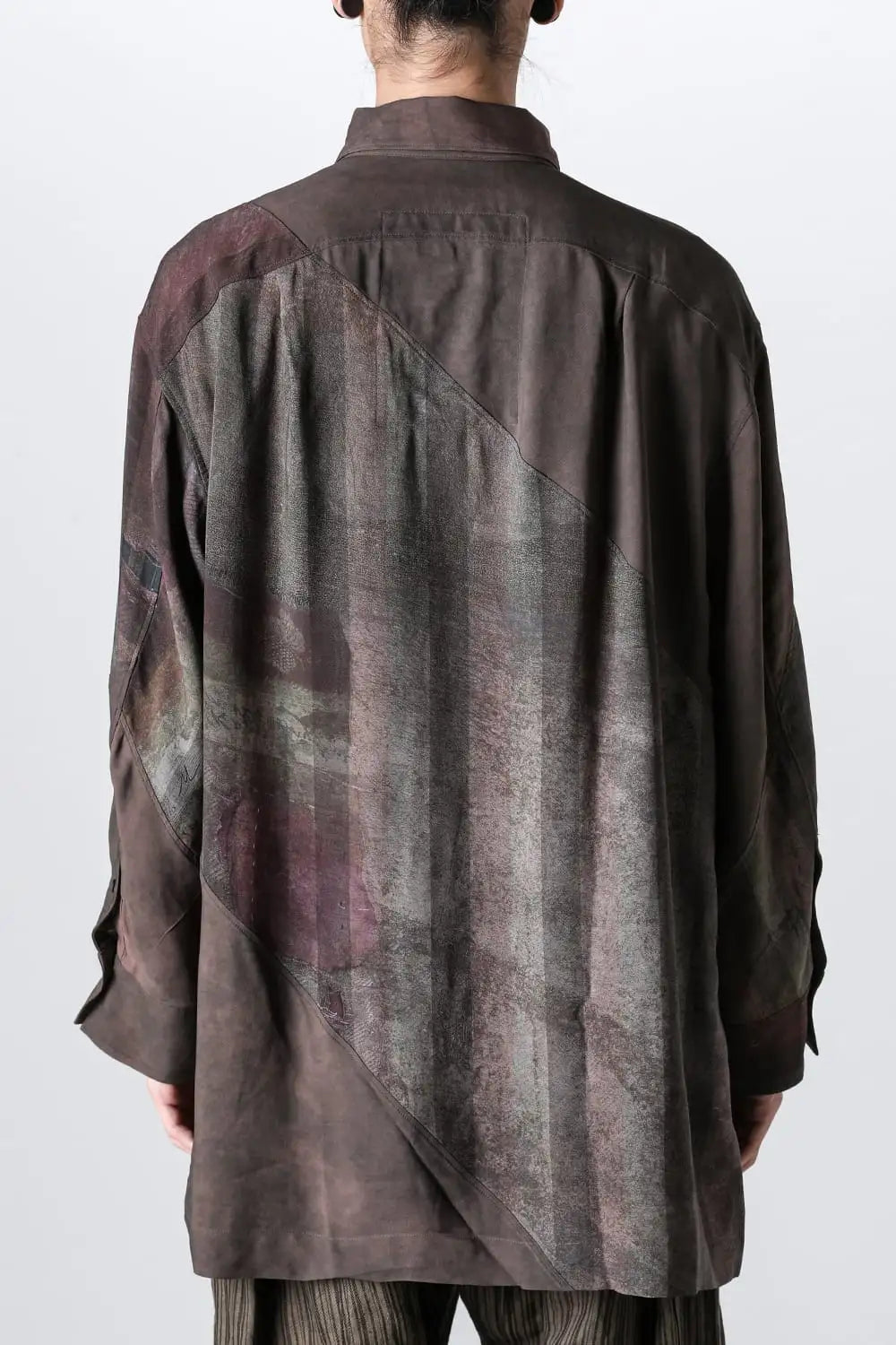 Spiral Printing Oversized Long Shirt