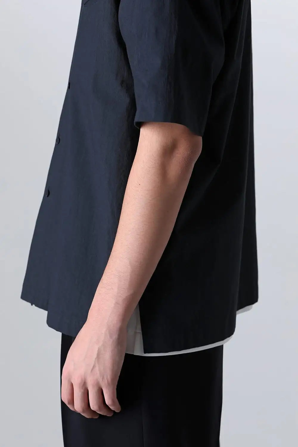 Slash Pocket Short Sleeved Shirt Navy