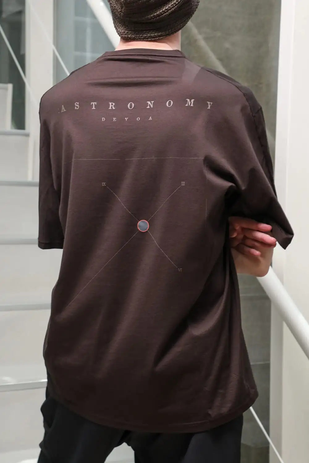 Short sleeve astronomy print B Brown