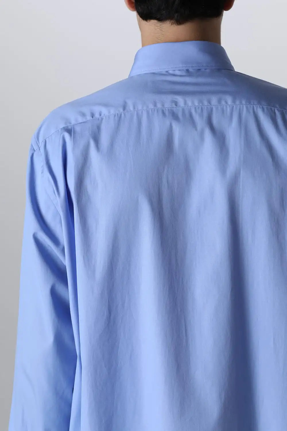 フロントパネルシャツウィズレザータブ Sax