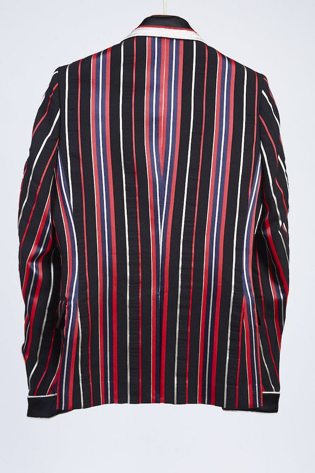 17SS Regimental Jacquard Stripe BLK×RED×ECRU