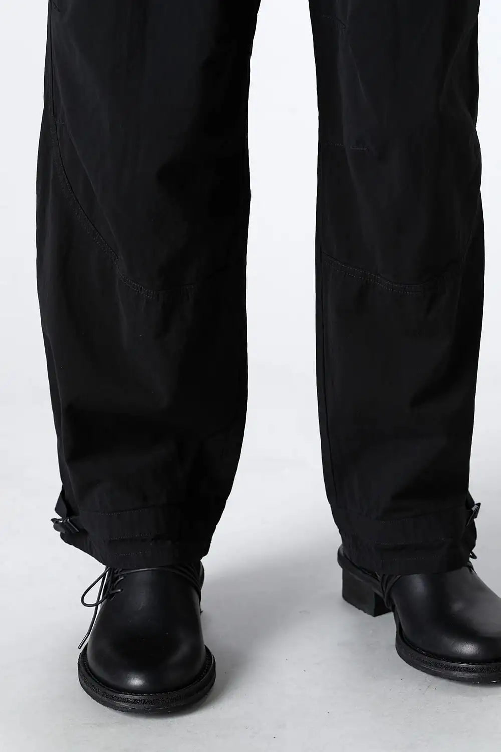 Dry Cotton Wide Trousers  Black