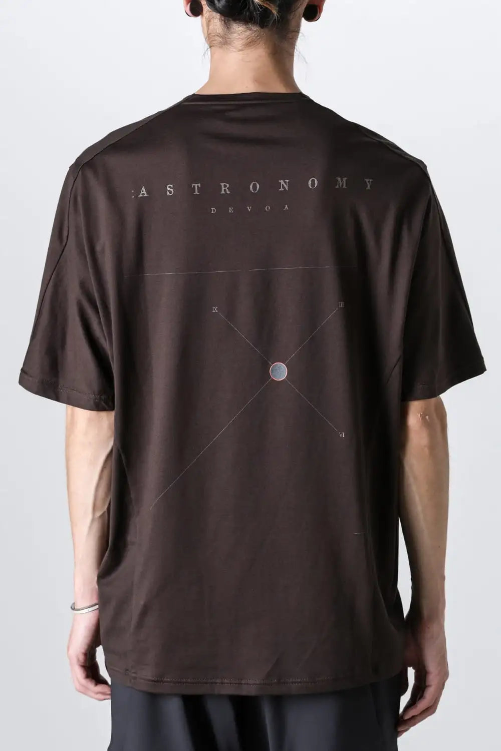 Short sleeve astronomy print B Brown