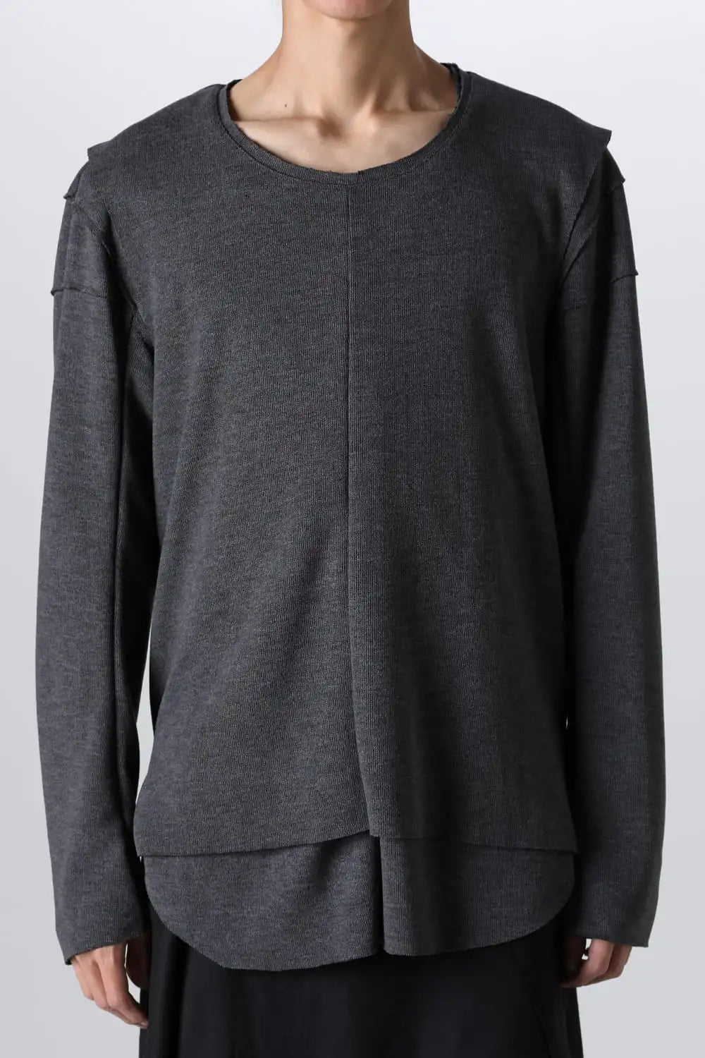 Separated Knit (Vest & 2 Shoulder L/S) D.Gray