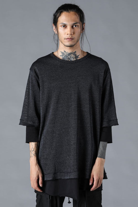 Washi x Rayon Knit Layered T-Shirt