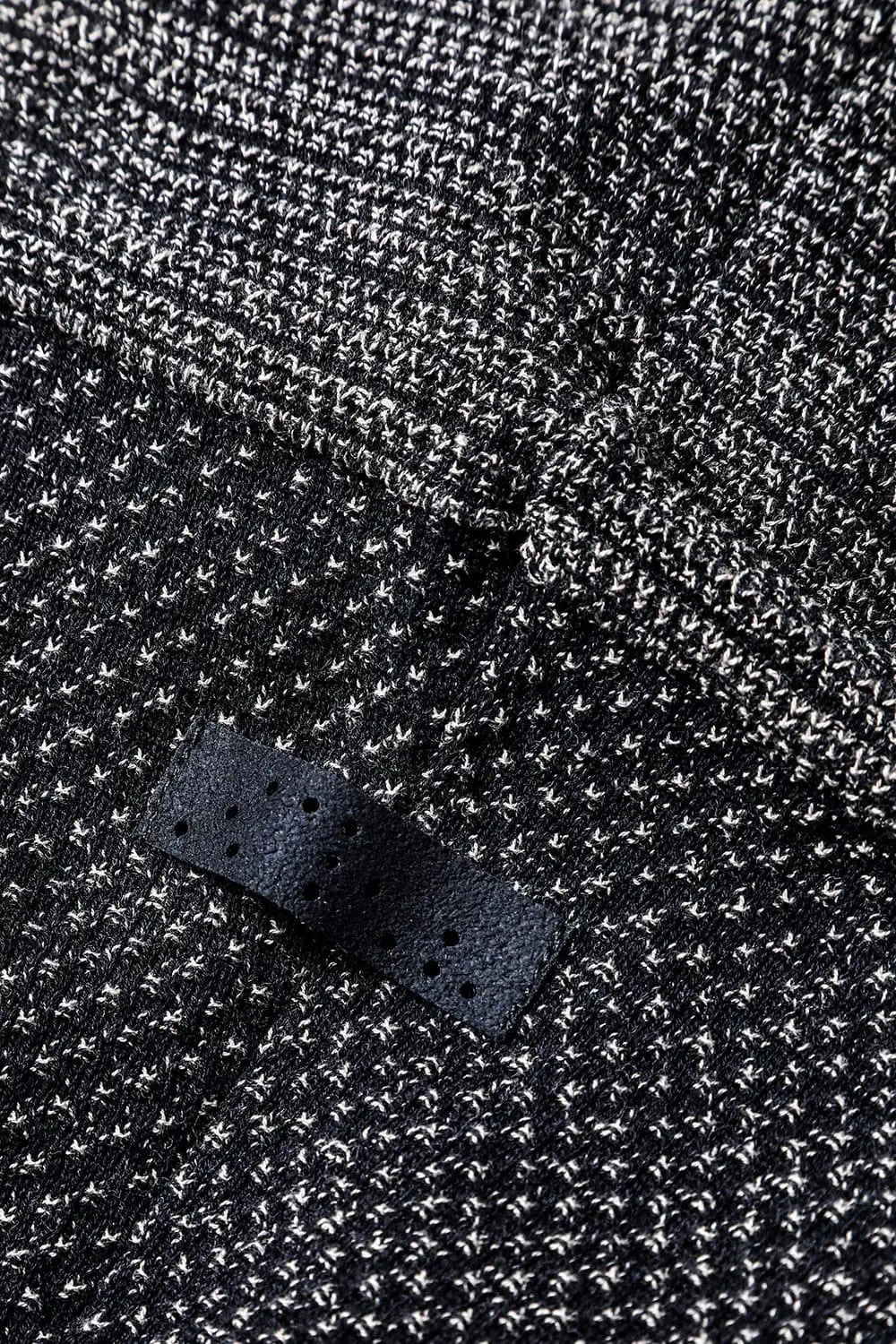 Knit cap high twist cotton stripe Black