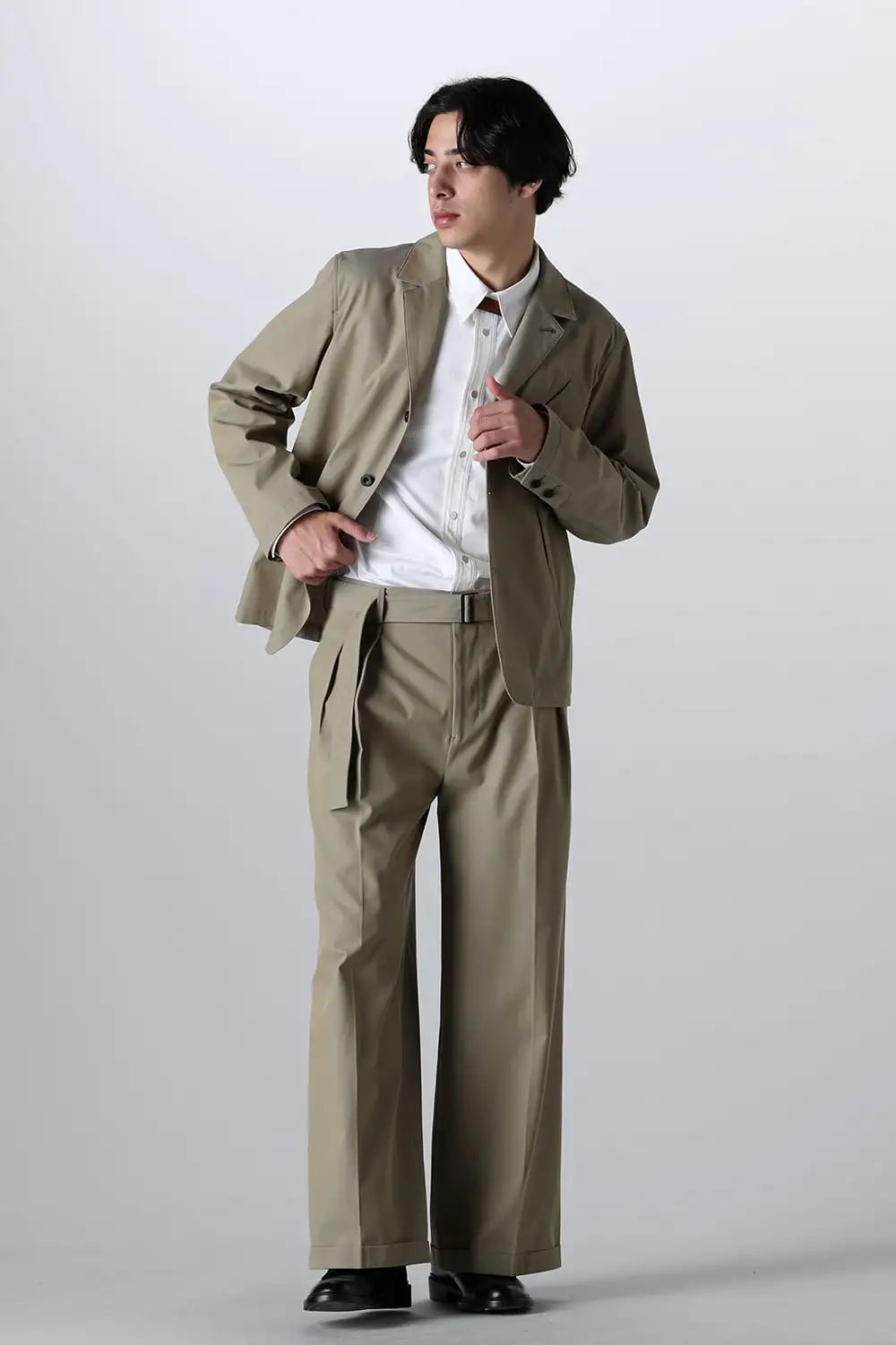 Belted Buggy Trousers  Khaki