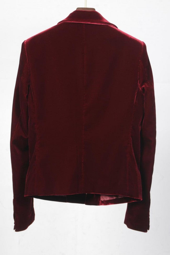 16AW Rayon Stretch Velvet BORDEAUX