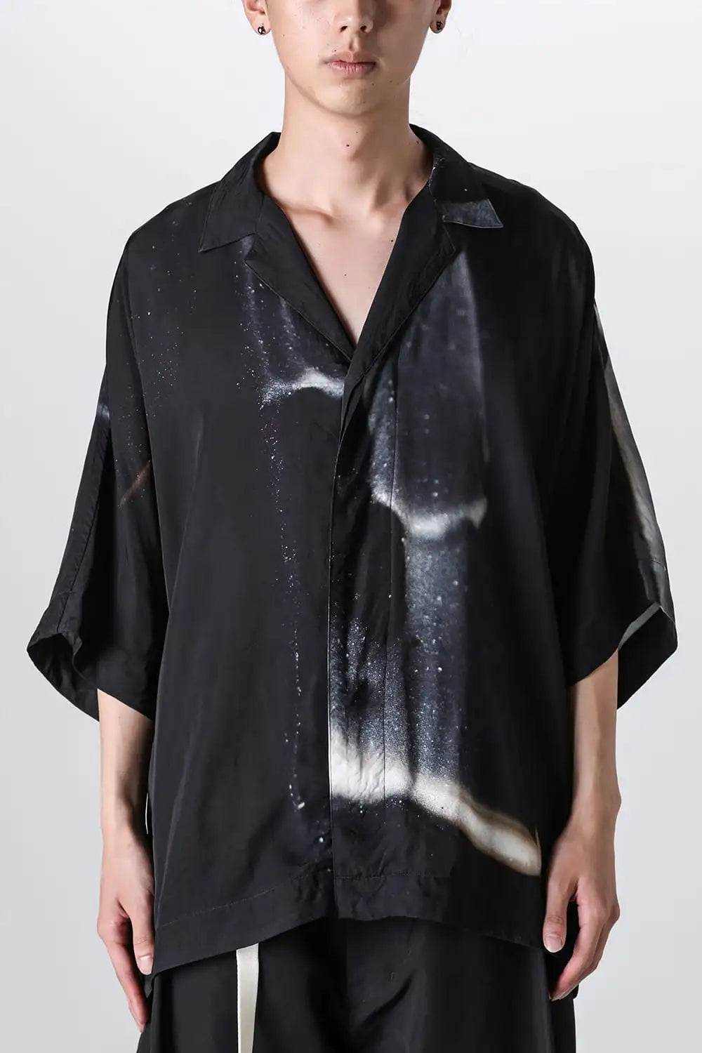 Printed Rayon Twill Short Sleeve Shirt