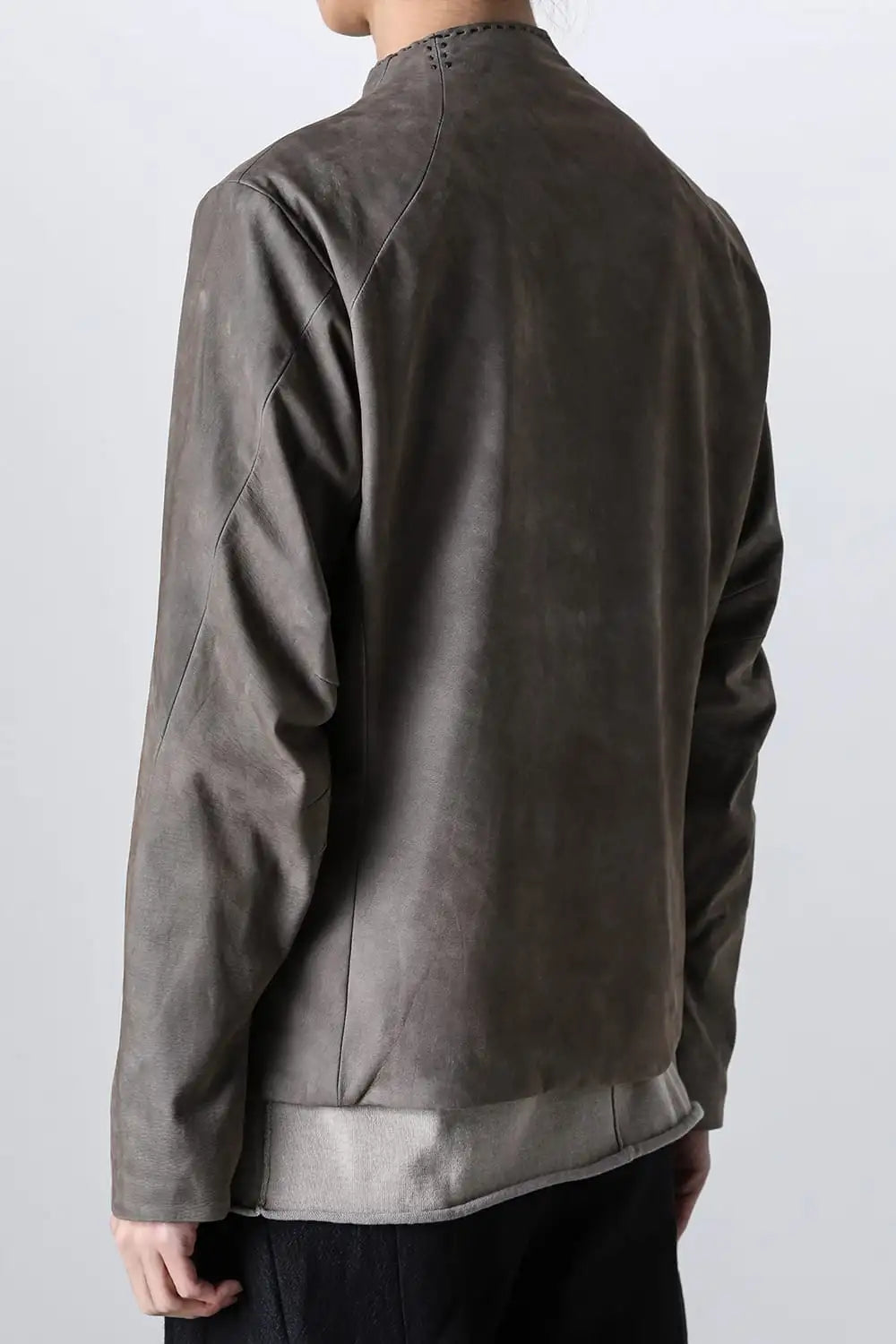 Jacket soft nubuck cow leather Slate Gray