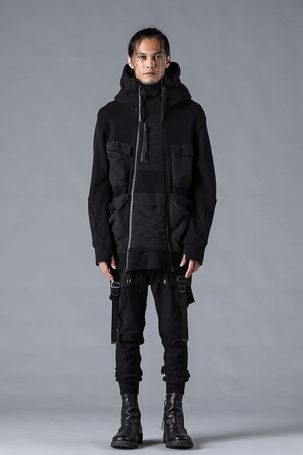 Honeycomb Cotton Tactical Hooded Jacket