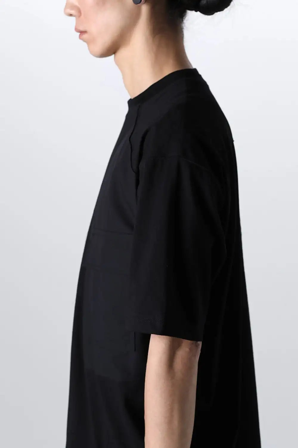 Cotton Jersey Pocket T-shirt  Black