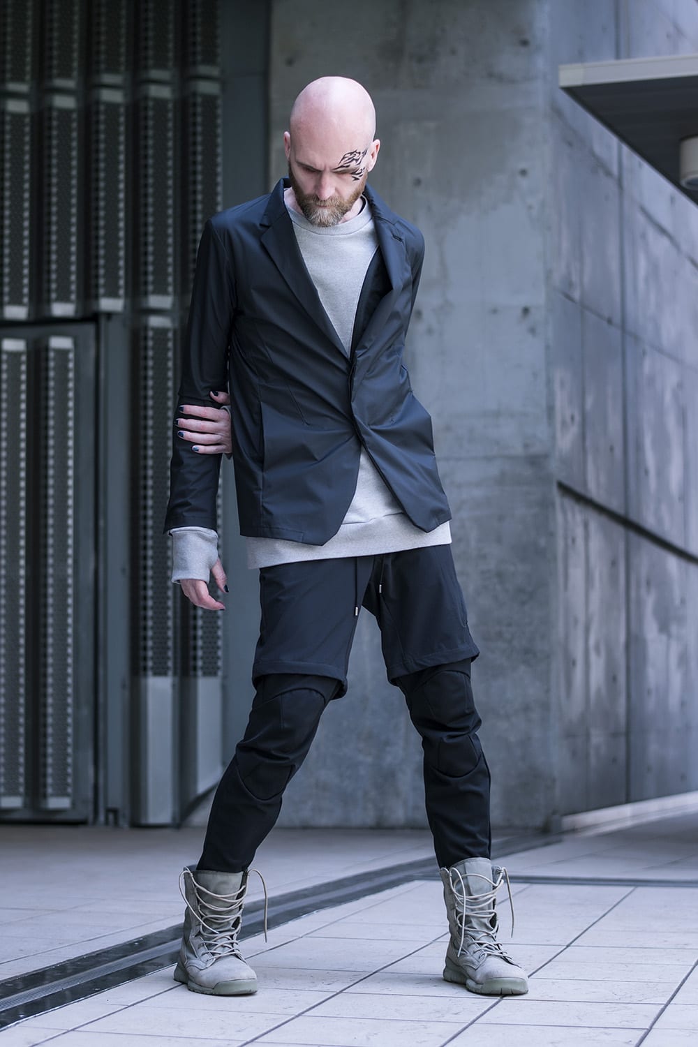 SURVIVAL LAYERED PANTS - BLACK x BLACK