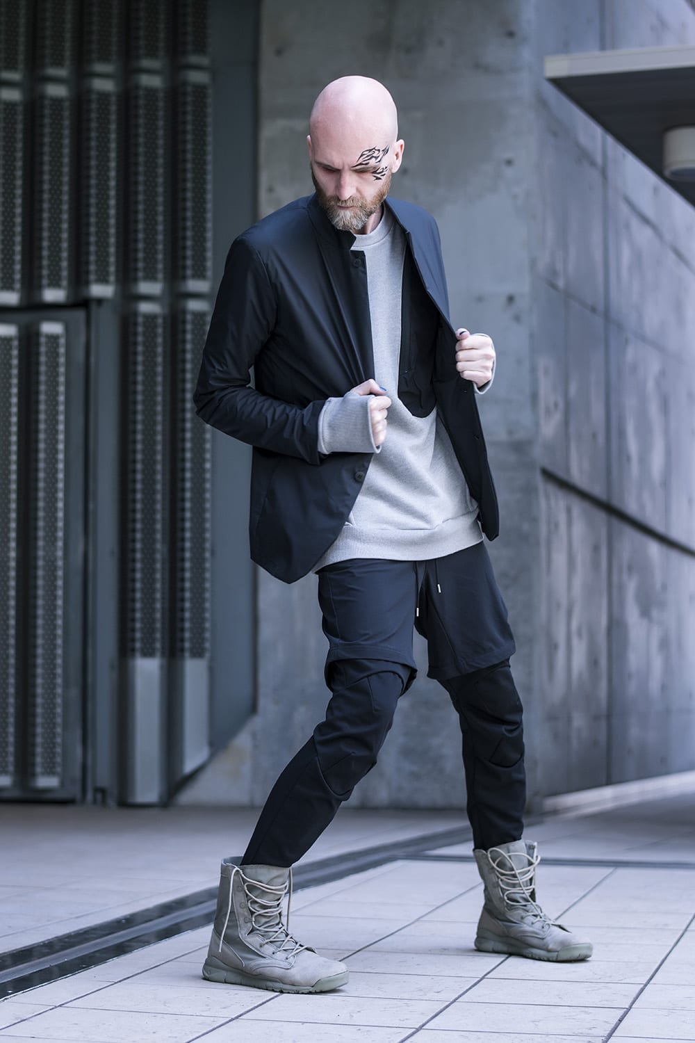 SURVIVAL LAYERED PANTS - BLACK x BLACK