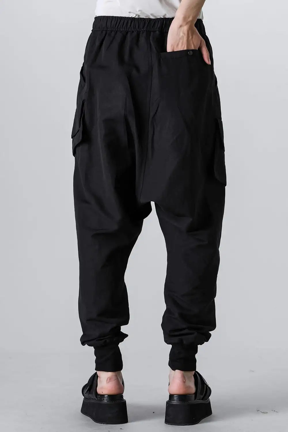 Cotton / Linen Poplin Cargo Crotch Pants