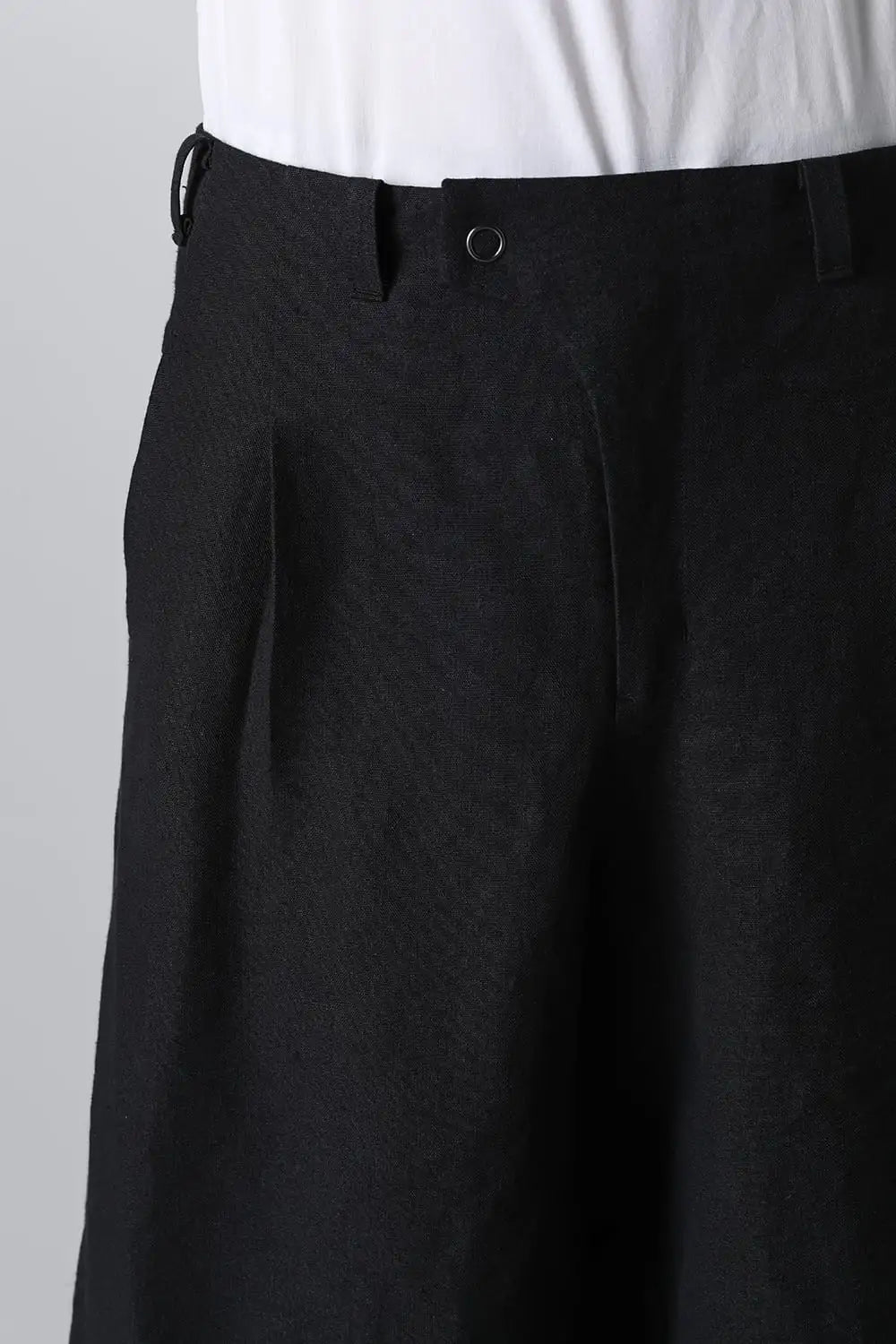 Cropped baggy pants linen / japanese paper