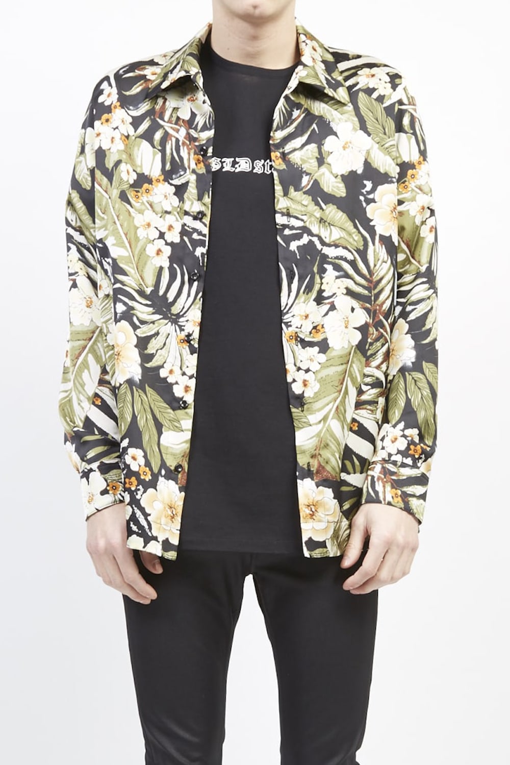 PE Dessin tropical print shirt Black